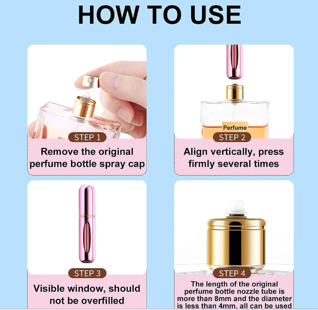 Refillable perfume atomizer (2 pc)